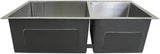 Stainless Steel Kitchen Sink, Built-in Two Washbasins, 82 cm