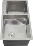 Stainless Steel Kitchen Sink, Built-in Two Washbasins, 82 cm