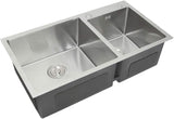 Stainless Steel Kitchen Sink, Built-in Two Washbasins, 82 cm