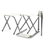 Portable Outdoor Folding Aluminium Table Set with 4 Foldable Chairs