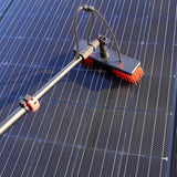 Solar Panel Telescopic Wash Brush up to 9 m and Water Connection Set