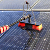 Solar Panel Telescopic Wash Brush up to 9 m and Water Connection Set