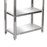 Stainless Steel Shelf 120x50x155cm with 4 Boards for Restaurants, etc.