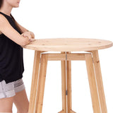 Folding Bar Table Solid Wood 78cm x 111cm