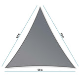 Awning Sun Sail Triangle 5x5x5m UV Protection 30+ Patio Balcony