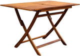 Furniture Set 5 Pieces Acacia Wood Folding Table and Chair