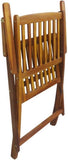 Furniture Set 5 Pieces Acacia Wood Folding Table and Chair