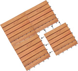 Wooden Tiles FSC®-Certified Eucalyptus Wood 4 m² Tile 30 x 30 cm Click System