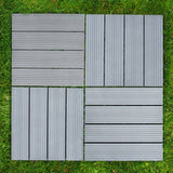 Gray Click Tiles Balcony Tile Wooden Tile Plastic Tile 33 Pieces 30 x 30 cm