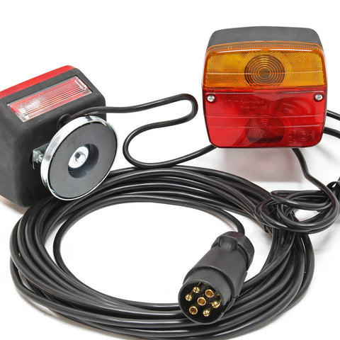 Magnetic Trailer Lighting Kit with 7 Pin Trailer Plug and 2.5m Connecting Cable