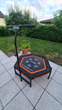 Fitness Trampoline  with Handle, Height Adjustable, Diameter 120 cm