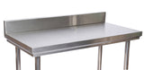 Stainless steel table Work table Stainless steel table with upstand 100x60x85