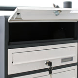 Multiple Letterbox 2x6 Slots Galvanised Steel Mailbox Anthracite White