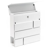 Design Mailbox V15 white Letterbox Postbox Pillar Letter Mail Box