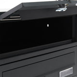 4-letterbox system in anthracite Standing letterbox mailbox steel
