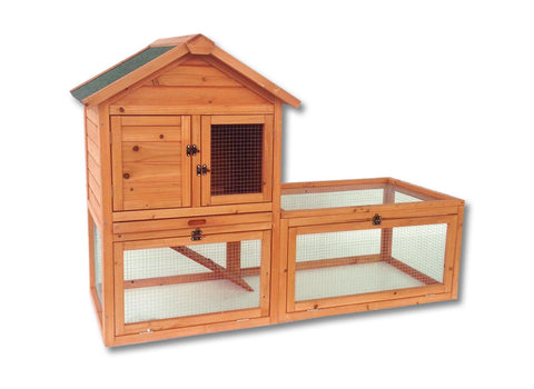 Wooden Rodent Hutch, 2 Floors, Large Enclosure, Rabbits, Coneys etc.