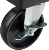 Workshop Trolley 5 Compartments Central Lockable Anti-Slip Coating Wheels with Parking Brake Solid Metal