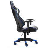 RECLINING SPORTS RACING GAMING CAR OFFICE DESK PC FAUX LEATHER CHAIR BLUE