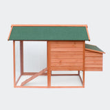 Chicken coop with run and raised hideout, fir wood, 1710x800x1100mm