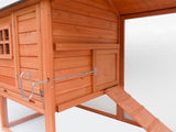 Chicken coop with run and raised hideout, fir wood, 1710x800x1100mm