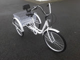 Adult tricycle trike white 6 speed 24" wheel