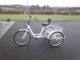 Adult tricycle trike white 6 speed 24" wheel