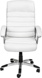 Executive Office Chair Swivel Chair with Padded armrests White