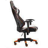 RECLINING SPORTS RACING GAMING CAR OFFICE DESK PC FAUX LEATHER CHAIR ORANGE