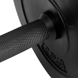 2x Dumbbell Weight Set Weight with Plastic Coating | Ribbed Grip & Spinlock Collars | Various Weights Available