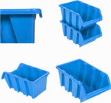 46 Stacking Boxes, Wall Shelf, Plastic, 231.6 x 78 cm Tool Holder