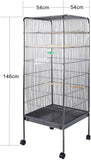 XL Bird Aviary Cage 146 x 54 x 54 cm for Small Birds and Budgies