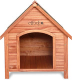 Solid Wood Dog House 82 x 72 x 85 cm Roof Hatch Apex Roof