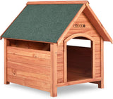 Solid Wood Dog House 82 x 72 x 85 cm Roof Hatch Apex Roof