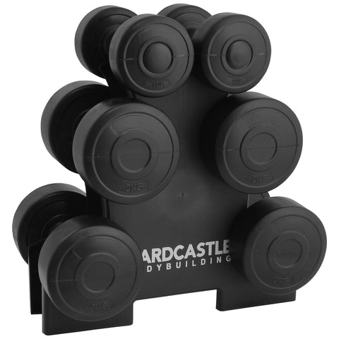 12KG DUMBBELL WEIGHTS SET & STAND/RACK HOME GYM/EXERCISE/WORKOUT