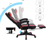 Gaming Chair, Desk Chair with Footrest, Office Chair with Headrest and Lumbar Cushion