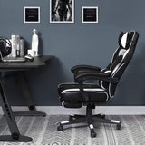 Gaming Chair, Desk Chair with Footrest, Office Chair with Headrest and Lumbar Cushion