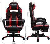 Gaming Chair, Desk Chair with Footrest, Office Chair with Headrest and Lumbar Cushion