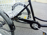 ADULT TRICYCLE TRIKE WHITE 6 SPEED 24" WHEEL BLACK