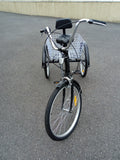 ADULT TRICYCLE TRIKE WHITE 6 SPEED 24" WHEEL BLACK