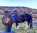 COMING SOON ...  HAND MADE HORSESHOE FIRE PIT  /WORK OF ART ....AMAZING