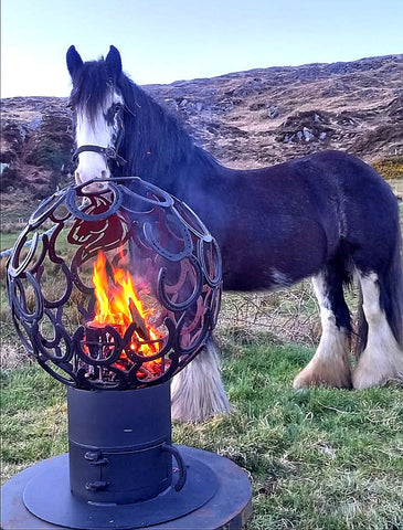 COMING SOON ...  HAND MADE HORSESHOE FIRE PIT  /WORK OF ART ....AMAZING