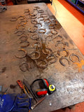 COMING SOON ...  HAND MADE HORSESHOE FIRE PIT  /WORK OF ART ....AMAZING