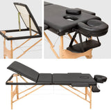 Mobile Massage Table 3 Zones Height-Adjustable Including High-Quality  Headrest and Bag