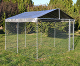 Large Dog Wire Playpen 3x3x1.83m Lockable Door, UV/Water Proof Roof