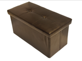 FOLDING PINK OTTOMAN STORAGE BOX