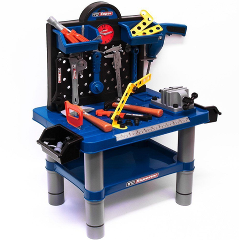 Kids 54 Piece Tools Drill Play Toy Work Bench