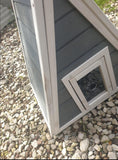 Weatherproof Wooden Cat House 51 x 50.5 x 48.5 cm with Entrance and Escape Door