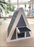Weatherproof Wooden Cat House 51 x 50.5 x 48.5 cm with Entrance and Escape Door