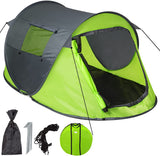 pop-up tent for 2 people, incl. Guy ropes, pegs and practical carry bag