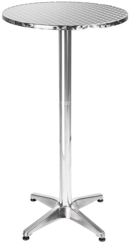 Aluminum Bistro table, round, height-adjustable